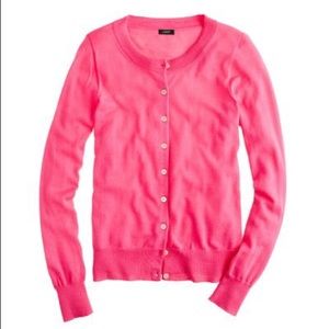 NWT. J. Crew Pink Merino Wool Cardigan SZ S